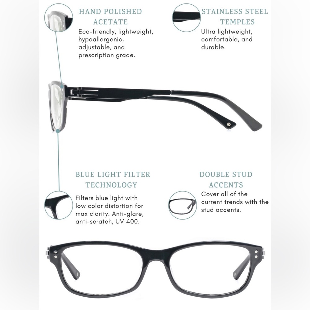 Umizato $65 Bagan (Black) Blue Light Glasses - SOLD OUT ONLINE! - Picture 3 of 6